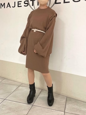 マジェスティックレゴン天王寺ミオ店スタッフさん（レディース・145cm）の秋コーディネート