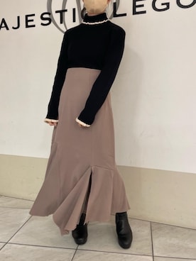 「マーメイドライン」｜マジェスティックレゴン天王寺ミオ店スタッフさん（レディース・145cm）の秋コーディネート