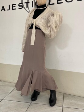 「マーメイドライン」｜マジェスティックレゴン天王寺ミオ店スタッフさん（レディース・145cm）の秋コーディネート