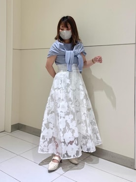 「アイテム（スカート）」を使った、マジェスティックレゴン天王寺ミオ店スタッフさん（レディース・145cm）の春コーディネート