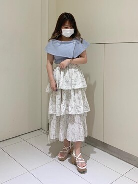 「ネイル」｜「アイテム（サンダル）」を使った、マジェスティックレゴン天王寺ミオ店スタッフさん（レディース・145cm）の春コーディネート