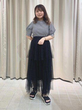 マジェスティックレゴン天王寺ミオ店スタッフさん（レディース・145cm）の夏コーディネート