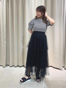 マジェスティックレゴン天王寺ミオ店スタッフさん（レディース・145cm）の夏コーディネート