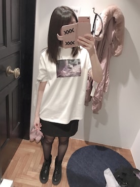 「８(eight)（エイト）のアイテム（トップス、ホワイト系）」を使った、かしゃこさん（レディース・164cm）の春コーディネート