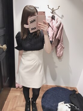 「８(eight)（エイト）のアイテム（ワンピース、ベージュ系）」を使った、かしゃこさん（レディース・164cm）の春コーディネート