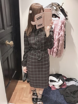 「８(eight)（エイト）のアイテム（ワンピース/ドレス、その他）」を使った、かしゃこさん（レディース・164cm）の秋コーディネート