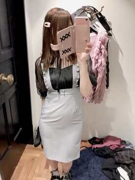 「８(eight)（エイト）のアイテム（ワンピース/ドレス、ブルー系）」を使った、かしゃこさん（レディース・164cm）の秋コーディネート