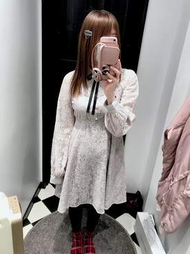 「８(eight)（エイト）のアイテム（ワンピース、ベージュ系）」を使った、かしゃこさん（レディース・164cm）の春コーディネート