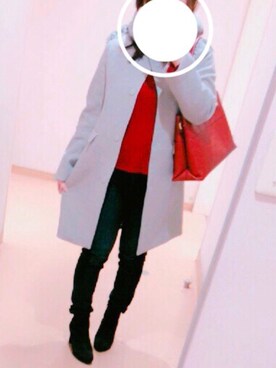 「UNIQLO（ユニクロ）のメリノブレンドベルスリーブセーター（長袖）（ニット/セーター）」を使った、Uさん（レディース・160cm）の冬コーディネート