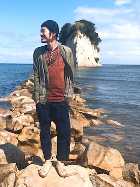 「BEAMS（ビームス）の▲BIRKENSTOCK / ZURICH SUEDE（サンダル）」を使った、Naoki_Sakumaさん（メンズ・181cm）の夏コーディネート