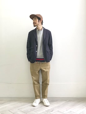 「Scye（サイ）のアイテム（パンツ）」を使った、Naoki_Sakumaさん（メンズ・181cm）の秋コーディネート