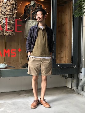 「アイテム（ポロシャツ）」を使った、Naoki_Sakumaさん（メンズ・181cm）の夏コーディネート