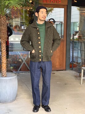 「WAREHOUSE（ウエアハウス）のアイテム（スウェット）」を使った、Naoki_Sakumaさん（メンズ・181cm）の冬コーディネート