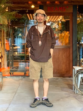 「秋のカフェオレコーデ」｜「アイテム（マウンテンパーカー）」を使った、Naoki_Sakumaさん（メンズ・181cm）の秋コーディネート