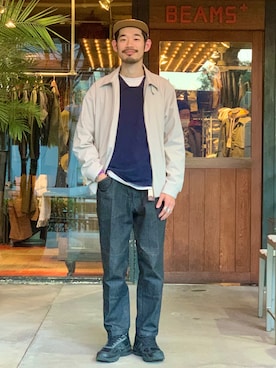 「アイテム（ブルゾン）」を使った、Naoki_Sakumaさん（メンズ・181cm・30代）の冬コーディネート