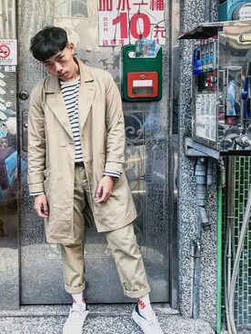 「Taichung」｜「アイテム（ダウンジャケット/コート）」を使った、小彭 Yosukeさん（メンズ・173cm）の冬コーディネート