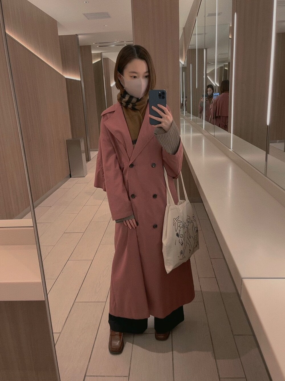 CLANE♡BACK FRILL SLEEVE TRENCH COAT-