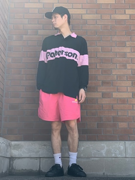 「CDG（シーディージー）のアイテム（帽子）」を使った、sugurulimさん（メンズ・176cm）の春コーディネート