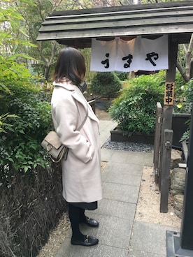 「SNIDEL（スナイデル）のアイテム（ダッフルコート）」を使った、Haze大脚怪さん（レディース・174cm）の冬コーディネート