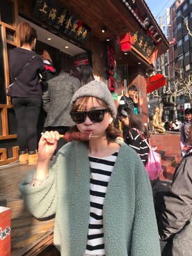 「Another Edition（アナザーエディション）のアイテム（ノーカラージャケット）」を使った、Haze大脚怪さん（レディース・174cm）の春コーディネート