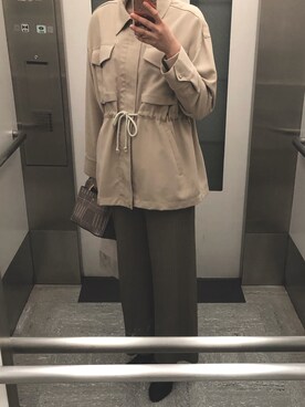 「LADYMADE（レディメイド）のアイテム（その他アウター）」を使った、YUIさん（レディース・160cm）の秋コーディネート