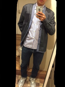 「HB（エイチビー）のアイテム」を使った、やまみさん（メンズ・167cm）の春コーディネート