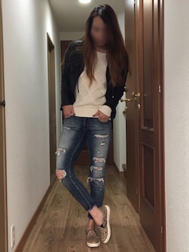 「NORTH BEACH（ノースビーチ）のアイテム」を使った、ももこさん（レディース・168cm）の冬コーディネート