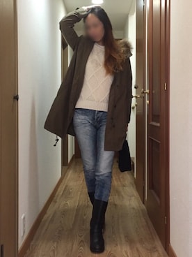 「ANAYI（アナイ）のアイテム（モッズコート）」を使った、ももこさん（レディース・168cm）の春コーディネート
