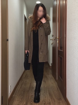 「ANAYI（アナイ）のアイテム（モッズコート）」を使った、ももこさん（レディース・168cm）の春コーディネート