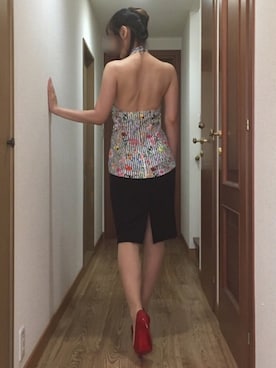 「シアータイツ」｜「アイテム（その他）」を使った、ももこさん（レディース・168cm）の夏コーディネート