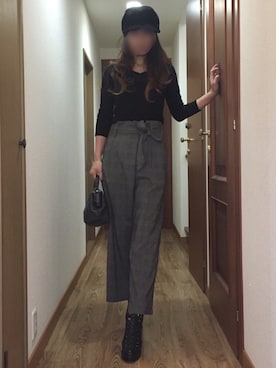 「NINE（ナイン）のアイテム（ブーツ）」を使った、ももこさん（レディース・168cm）の秋コーディネート