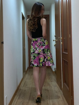 「シアータイツ」｜「アイテム（その他）」を使った、ももこさん（レディース・168cm）の冬コーディネート