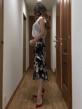 「シアータイツ」｜「アイテム（その他）」を使った、ももこさん（レディース・168cm）の春コーディネート