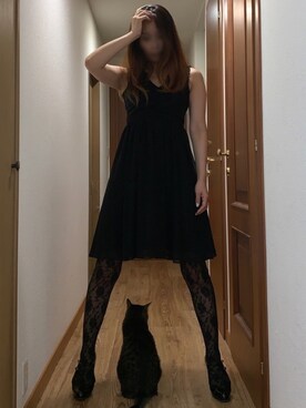 「ネコ」｜「アイテム（パンプス）」を使った、ももこさん（レディース・168cm）の秋コーディネート