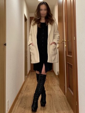 「EGOIST（エゴイスト）のアイテム（ワンピース/ドレス）」を使った、ももこさん（レディース・168cm）の冬コーディネート