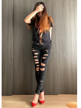 「NIRVANA（ニルヴァーナ）のアイテム」を使った、ももこさん（レディース・168cm）の春コーディネート