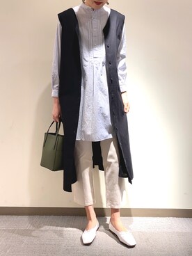 「URBAN RESEARCH DOORS（アーバンリサーチドアーズ）のハイライズデニムパンツ（デニムパンツ）」を使った、makoさん（レディース・174cm）の春コーディネート