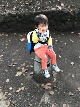 「UNIQLO（ユニクロ）のアイテム（パンツ）」を使った、aoyamaさん（キッズ・90cm）の秋コーディネート