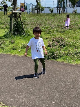 「NIKE（ナイキ）のアイテム」を使った、aoyamaさん（キッズ・110cm）の夏コーディネート