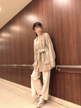 「ゆるずる」｜越智ゆらのさん（レディース・162cm）の冬コーディネート