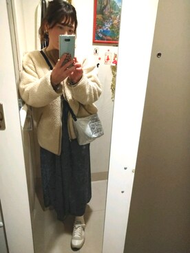 「OZOC（オゾック）のアイテム（ニット/セーター）」を使った、miyuringo0707さん（レディース・157cm）の秋コーディネート