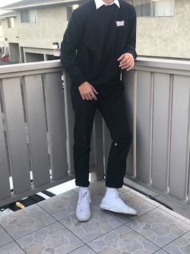 「VANS（バンズ）のアイテム（その他トップス）」を使った、Samuel Cardonaさん（メンズ・185cm）の夏コーディネート