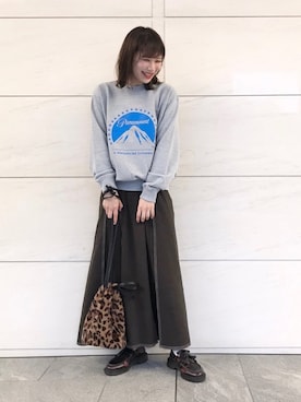「URBAN RESEARCH Sonny Label（アーバンリサーチサニーレーベル）のアイテム（ジャンパースカート）」を使った、はつねさん（レディース・158cm）の冬コーディネート