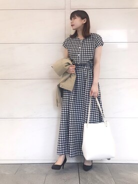 「URBAN RESEARCH Sonny Label（アーバンリサーチサニーレーベル）のアイテム（ノーカラージャケット）」を使った、はつねさん（レディース・158cm）の春コーディネート