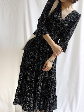「ドットワンピ」｜「アイテム（アナログ腕時計）」を使った、Jainさん（レディース・169cm）の夏コーディネート