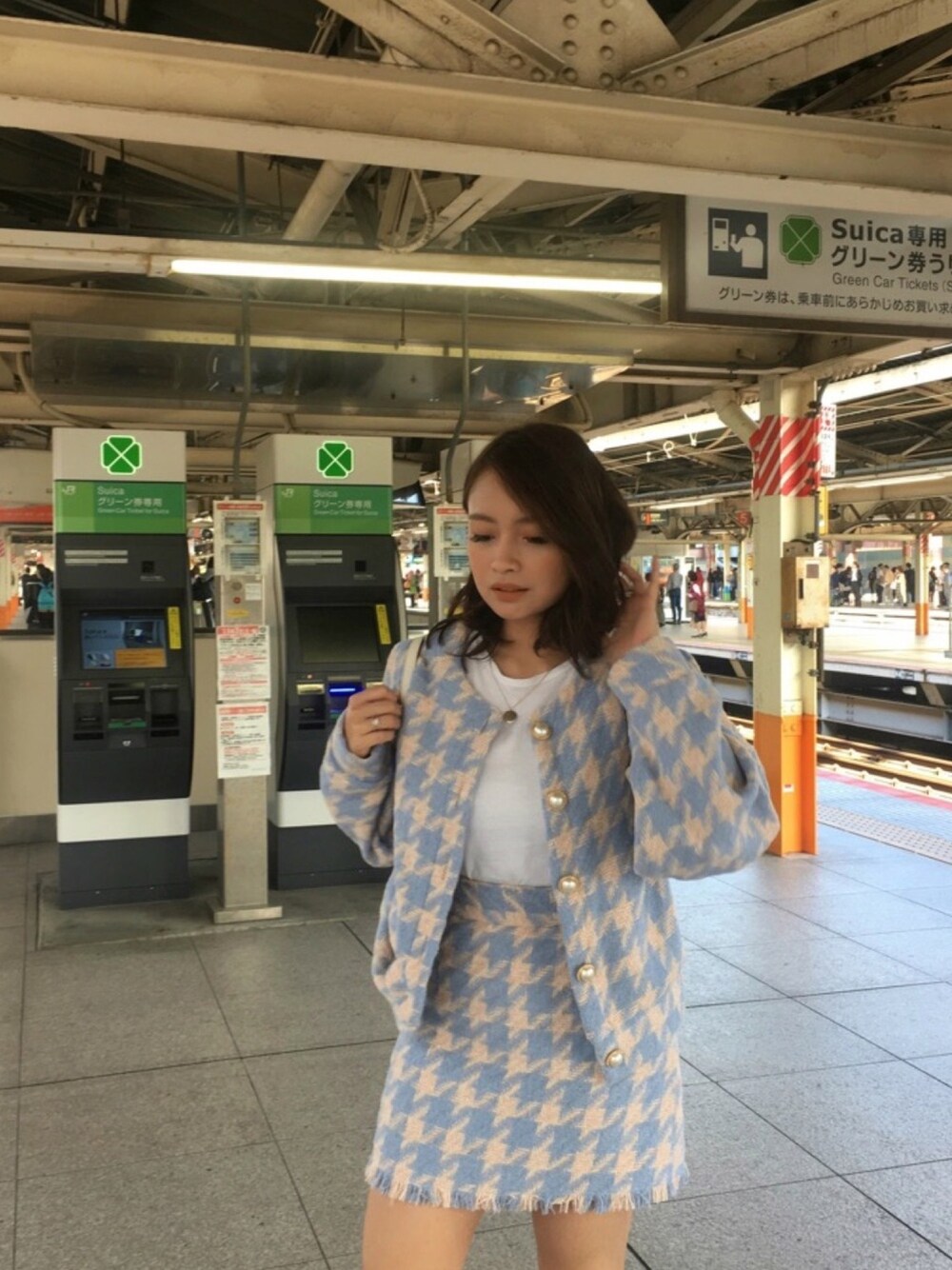 「セットアップ、pastel、Cute、かわいい、TOKYO、Japan、春アウター」｜「storetsのアイテム（ジャケット/アウター、その他）」を使った、erikabocalanさん（レディース・160cm）の冬コーディネートの1枚目の写真