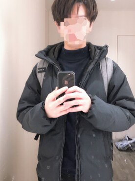 「ユナイテッドアローズ」｜「アイテム（ダウンジャケット/コート）」を使った、かもさん（メンズ・174cm）の春コーディネート