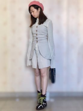 「STYLENANDA（スタイルナンダ）のアイテム（ハンチング/ベレー帽）」を使った、NataLie Haさん（レディース・156cm）の冬コーディネート