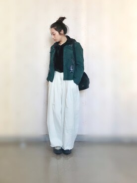 「MANU ATELIER（マニュ アトリエ）のアイテム」を使った、NataLie Haさん（レディース・156cm）の冬コーディネート