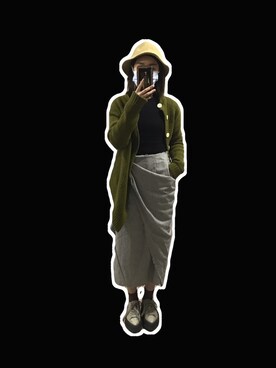「PULL&BEAR（プルアンドベア）のアイテム（帽子）」を使った、NataLie Haさん（レディース・156cm）の冬コーディネート